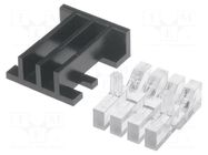Fiber for LED; 3.9x1.7mm; No.of mod: 4; rectangular; Front: flat MENTOR