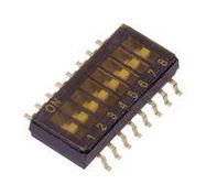 DIP SWITCH, 8POS, SPST, SLIDE, SMD