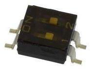 DIP SWITCH, 2POS, SPST, SLIDE, SMD