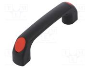 Holder; polyamide; black; H: 40mm; L: 145mm; W: 22.5mm; 530N; handle RST ROZTOCZE