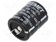 Capacitor: electrolytic; SNAP-IN; 300uF; 450VDC; Ø30x35mm; ±20% KEMET