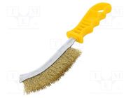 Brush; wire; brass; plastic; 240mm; Features: non-slip grip 