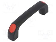 Holder; polyamide; black; H: 34mm; L: 120mm; W: 18mm; 530N; handle RST ROZTOCZE