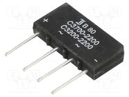 Bridge rectifier: single-phase; Urmax: 160V; If: 3.7A; Ifsm: 150A 