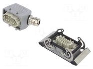 Connector: HDC; male + female; plug + socket,complete set; HE WEIDMÜLLER