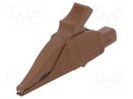 Crocodile clip; 32A; 1kVDC; brown; Grip capac: max.30mm STÄUBLI