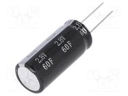 Supercapacitor; THT; 60F; 2.8VDC; ±20%; Ø18x41mm; 15mΩ; -40÷65°C BIGCAP