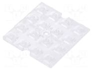 LED lens; square; plexiglass PMMA; transparent; Mounting: screw LEDIL