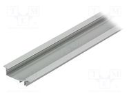 Profiles for LED modules; natural; L: 1m; FLAT8; aluminium TOPMET