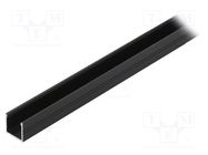 Profiles for LED modules; black; L: 1m; SMART16; aluminium 