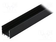 Profiles for LED modules; black; L: 1m; VARIO30-02; aluminium 