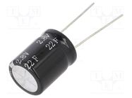 Supercapacitor; THT; 22F; 2.8VDC; ±20%; Ø16x21mm; 30mΩ; -40÷65°C BIGCAP