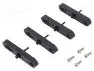 Set of wall holders; L: 95mm; W: 20mm; H: 10mm; black; GEOS SPELSBERG