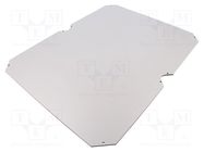 Mounting plate; insulating; W: 476mm; L: 376mm; Thk: 4mm; grey 