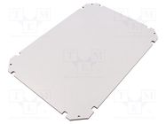 Mounting plate; insulating; W: 250mm; L: 350mm; Thk: 5mm; grey 