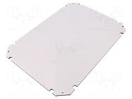 Mounting plate; insulating; W: 250mm; L: 350mm; Thk: 5mm; GEOS; grey SPELSBERG