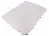 Mounting plate; insulating; W: 350mm; L: 450mm; Thk: 5mm; GEOS; grey SPELSBERG