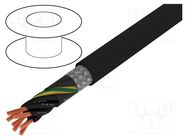 Wire; JZ-500-C; 7G0.75mm2; shielded,tinned copper braid; PVC HELUKABEL