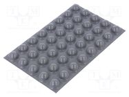 Self-adhesive foot; H: 7.9mm; grey; polyurethane; Dim: 16x16mm 3M