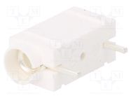 Connector: 4mm banana; socket; 10A; 250VDC; white; silver plated DELTRON