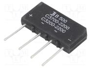 Bridge rectifier: single-phase; Urmax: 1kV; If: 3.7A; Ifsm: 150A DIOTEC SEMICONDUCTOR