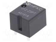 Relay: electromagnetic; SPDT; Ucoil: 12VDC; 30A; Ucoil min: 6.9VDC HONGFA RELAY