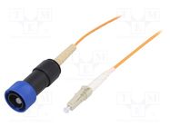 Fiber patch cord; PIN: 1; multi mode simplex (MM); bayonet; 5m BULGIN