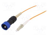 Fiber patch cord; PIN: 1; multi mode simplex (MM); bayonet; 10m BULGIN