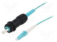 Fiber patch cord; PIN: 1; multi mode simplex (MM); bayonet; 5m BULGIN