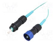 Fiber patch cord; PIN: 1; multi mode simplex (MM); bayonet; 10m BULGIN