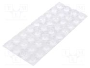 Self-adhesive foot; H: 7.6mm; transparent; polyurethane; Bumpon 3M