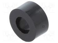 Spacer sleeve; cylindrical; polyamide; L: 5mm; Øout: 10mm; black 