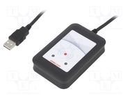 RFID reader; 4.3÷5.5V; USB; antenna; Range: 100mm; 88x56x18mm; ABS ELATEC