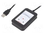 RFID reader; 4.3÷5.5V; USB; antenna; Range: 100mm; 88x56x18.5mm ELATEC
