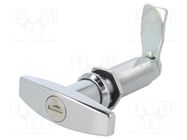 Lock; zinc and aluminium alloy; 60mm; chromium; Key code: 1333 RST ROZTOCZE