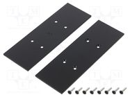 Cap for LED profiles; black; 2pcs; steel; 33.4x99.3x2mm TOPMET