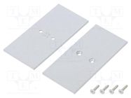 Cap for LED profiles; silver; 2pcs; steel; 33.4x68.8x2mm TOPMET