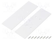 Cap for LED profiles; white; 2pcs; steel; 33.4x105.7x2mm TOPMET