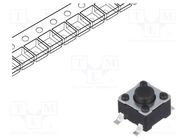 Microswitch TACT; 0.05A/12VDC; soldered; 1N; 4.5x4.5mm; 3.8mm C&K