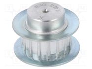 Belt pulley; AT5; W: 10mm; whell width: 21mm; Ø: 24.2mm; aluminium OPTIBELT