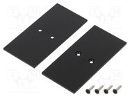 Cap for LED profiles; black; 2pcs; steel; 33.4x68.8x2mm TOPMET