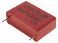 Capacitor: polypropylene; 680nF; Uoper: 630VDC; Uoper max: 630VDC WIMA