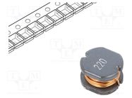 Inductor: wire; SMD; 22uH; 110mΩ; -40÷125°C; ±20%; 7.8x7x5mm; 1.5A TRACO POWER