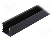 Profiles for LED modules; black; L: 1m; VARIO30-03; aluminium TOPMET