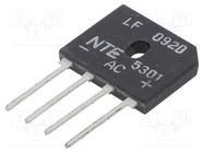 Bridge rectifier: single-phase; Urmax: 600V; If: 8A; Ifsm: 200A NTE Electronics