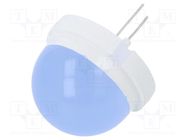 LED; 20mm; blue; 160÷750mcd; 120°; Front: convex; 5.3÷6VDC POLAM-ELTA