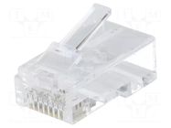 Connector: RJ45; plug; Cat: 6a; unshielded; gold-plated; for cable LOGILINK