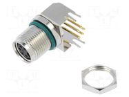 Connector: M8; female; PIN: 5; 1.5A; 30V; IP68; angled 90°; on PCBs AMPHENOL LTW