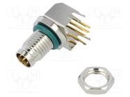 Connector: M8; male; PIN: 6; angled 90°; on PCBs; socket; 1.5A; IP68 AMPHENOL LTW