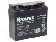 Re-battery: acid-lead; 12V; 18Ah; AGM; maintenance-free; 5.67kg 